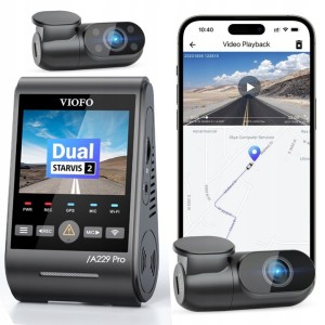 KAMERA SAMOCHODOWA VIOFO A229 PRO 3CH 4K+2K+FHD HDR GPS WIFI SONY STARVIS 2